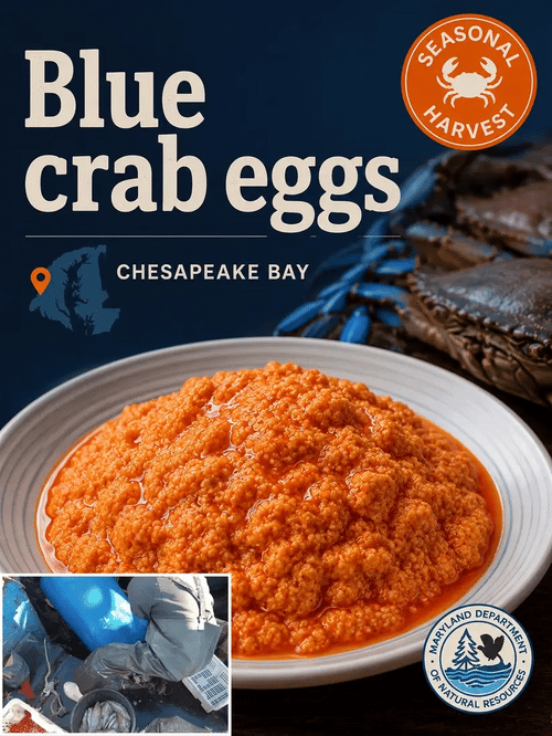 Maryland-Chesapeake Bay blue crab eggs-Sherry